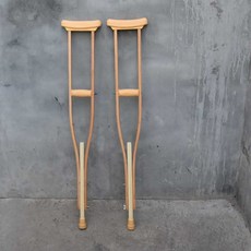 나무 목발 골절 보조기 걷기 입원 목발보행, 대1쌍 175-190CM(키128-148CM)