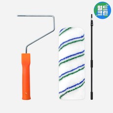 월드크린 이지 페인트 롤러대 9호+리필 7호+블랙 어댑터 장대 5.4M 로라 도배 미장 도장 연장 봉, 이지롤러대9호+리필7호+블랙어댑터장대5.4, 혼합색상