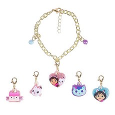 LUV HER 여아용 Add A Charm 장난감 팔찌 및 코스튬 주얼리 박스 세트 - 만 3세 이상 단일 사이즈 재료 유형 없음 지르콘 원석, 그린-핑크