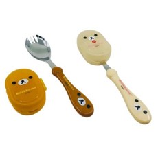 유아동 어린이 캐릭터 포크숟가락 스푼 케이스세트 포카락 포크락 스포크, 아이보리