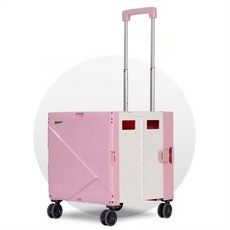 킬제이 프리핸들 접이식 4바퀴 폴딩카트, 핑크, 1개