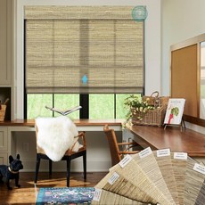 SmartWings 천연 우븐 우드 블라인드 원단 샘플 실내 쉐이드용 황마 대나무 케나프 라미 원단 맞춤 제작 로마 참조 멀티 컬러 223565