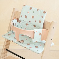 마롤로뜨 빌리지 트립트랩 쿠션 방수 방석 아기 식탁 의자 커버 세트 스토케 호환, 블루(마고미)_트립트랩 방수 세트