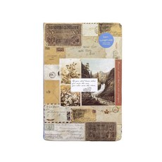 봄밤 빈티지 엽서 감성 하드커버 노트, 1개, 빈티지 블루