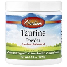 프리미엄상품 Carlson 타우린 분말 100g(3.53oz) 끝내주게잘나가는상품, Carlson 타우린 분말 100g353oz, 100g, 1개