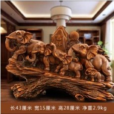 吉祥象群擺件, 大象擺件工藝品