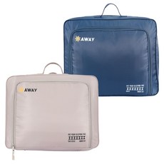 AWAY 여행 캠핑 이불 압축파우치, 1개, 탄+네이비