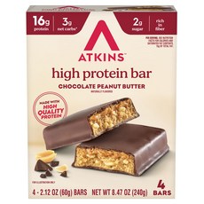 앳킨스 하이 프로틴 바 초콜릿 피넛 버터 4개입, 240g, 1개