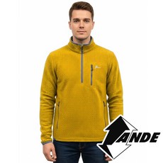 【ANDE】男保暖拉鍊領上衣 M32004 金黃