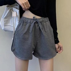팬츠 반바지 트레이닝 밴딩 끈조절 홈웨어 러닝 여성