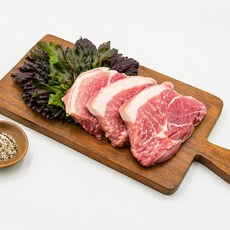 고기한점 제주흑돼지 뒷다리살 구이용 500g, 4개