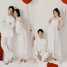 블랙 만삭 촬영 베이지 반목 화보 셀프 사진 임부복, 18번 드레스