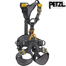 Petzl ASTRO BOD FAST 國際版 安全吊帶 工程用全身型安全座帶 附胸式上升器 黑黃, 1個, 尺寸 2 號：C083BA 02