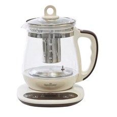 퀸센스 글라스 전기 티포트 아이보리 1.8L, QSKT-3000믹스아이보리