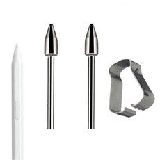 케이스나라 갤럭시탭 S11 / S11 Ultra 울트라 호환 메탈 펜촉 반영구 S펜슬 SPEN 터치펜, 2개, Silver