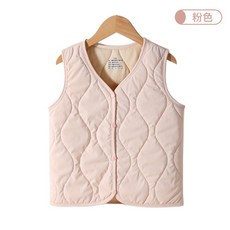 兒童秋冬加絨保暖背心馬甲，男女童卡通外套，嬰幼兒舒適坎肩