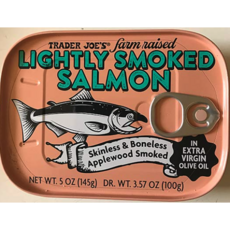 미국직배송: 트레이더조 훈제 연어 통조림 Trader Joe's Lightly Smoked Salmon Can, 3개, 100g