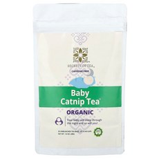 시크릿 오브 티 유기농 아기 Catnip Tea 카페인 무함유 무표백 티백 20개 28g(1oz) SCS-00645, Secrets of Tea, 유기농 아기 Catnip, 1개