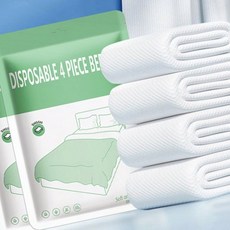 일회용 침대시트 시트커버 세트 여행용 숙박용 위생용 이불커버 베개커버 간편 침구류, 1개