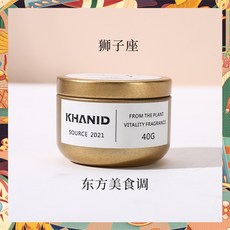 KHANID 12星座香氛蠟燭 大豆蠟無煙香薰, 1個, 獅子座-花果香調, 40g, 花果香調
