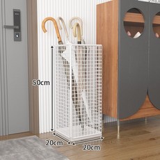 【開發票/統編】傘架傘桶 雨傘收納架 掛雨傘 傘桶 雨傘瀝水架 雨傘架 圓形雨傘架入戶門口家用收納筐酒店商用雨傘桶瀝水鐵藝teddy6, 1個, 白色方形