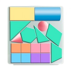 彩色幾何形狀堆疊積木玩具，兒童益智啟蒙教具，培養空間想像力與手眼協調能力, 17個