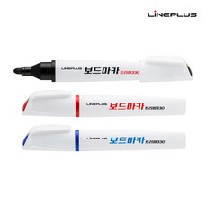 라인플러스 트리마 330 삼각 화이트 보드마카 라인프러스, 흑