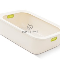 [오마누] 고양이모래매트 고양이배변판 아기고양이화장실 고양이변기, 그린색