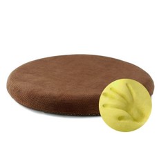 Sigmat 메모리 폼 시트 쿠션 미끄럼 방지 부드러운 라운드 스툴 쿠션 의자 패드 40.6cm(16인치) 그레이, 커피