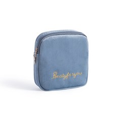 絨布化妝包，手提絨布女包，北歐風，四件套