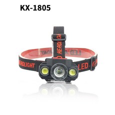 KX-1805 伸縮LED強光頭燈 USB充電式戶外露營照明燈, 1個, KX-1805頭燈,不要電池(自備18650尖頭)