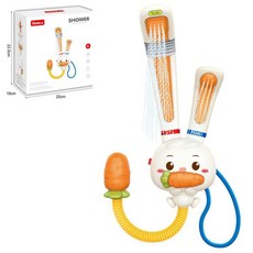 萌兔電動雙噴頭花灑 洗澡玩具, 1個