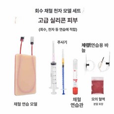 정맥 주사 실습 키트 교구 조무사 패키지 팔뚝 연습용 팔모형 채혈 간호사, 혈액회복및주사 디럭스 세트, 1개, 기본 색상
