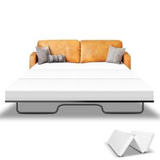 Bootuu 10.2cm(4인치) 메모리 폼 소파 베드 매트리스 교체품 182.9 x 133.9cm(72 x 53인치) 풀 풀 풀 아웃 소파 침대 및 수면 소파용 탈착식 및