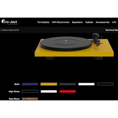 Pro-Ject Debut Carbon EVO 黑膠唱盤（已進化為 EVO 2）平光黃2M Red唱頭