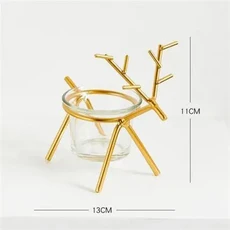 북유럽 철 엘크 화분 크리에이티브 정원 캔들 홀더, 04 A