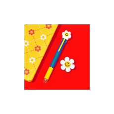 [위글위글] 피규어 멀티 4색 볼펜 - Smile We Love 0.7mm 저점도 노크식 PW3MT23M361 498536, Little Play Bunny