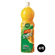 자연은 고칼슘 오렌지 페트, 1.5L, 4개