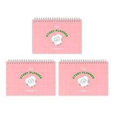 인디고 토스티 스터디플래너 (4개월용), 3개, 핑크