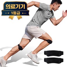 라이프엠디 1+1 의료용 무릎 보호대 슬개골 관절 보호 무릅 아대 양쪽 슬개건 기능성 충격 밴드 고탄력 한줄 압박용밴드, 블랙, 2개