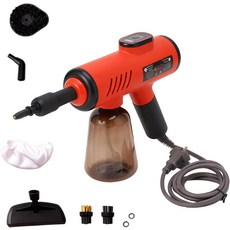 1200W 휴대용 스팀 클리너 600ml 용량의 고압 8개의 액세서리 주방 소파 자동차 바닥 및 창문을 위한 쉽고 간편한 급속 가열