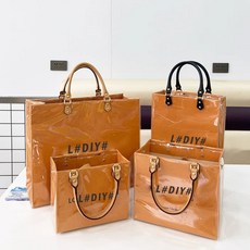 종이가방 리폼 DIY 재료 PVC 가방 가방만들기 스트랩 액세서리 포함 투명 케이스, 21.32.5x10.5x33 검정 손잡이