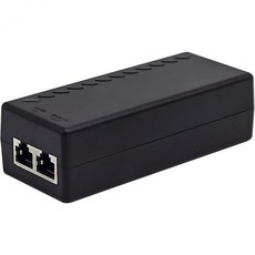 기가비트 PoE+ 인젝터 어댑터 48V 이더넷 전원 플러스 - 10/100/1000Mbps IEEE 802.3af/at 호환 15.4W PoE 또는 30W 공급 최대 100미터, PoE30W-Black-1GB