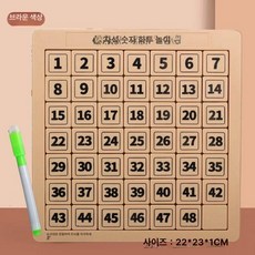 두뇌 교구 집중력 숫자 두뇌트레이닝 손가락 향상 운동, 1개, 7단계 우드