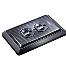 Furutech 電源座抑震座 碳纖維面板 音響配件組, 黑色, 1套, 106-D NCF+GTX Wall Plate