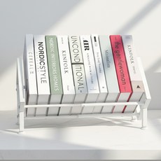 하이어데코 길이조절 철제 북선반, 1단, 화이트
