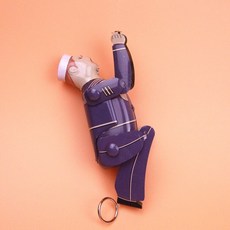 Zhijing 골동품 스타일 주석 장난감 바람 위로 로봇 철 금속 모델 바람에 대 한 장난감(Purple), 1개, 보라