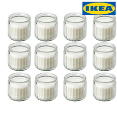 이케아 아들라드 유리컵 향초 스칸디나비아숲향, 12개, 40g