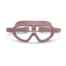 Petites Pommes 만 14세 이상 성인용 수영 고글 - 경량 실리콘 김 서림 방지 와이드 렌즈 레트로 디자인 고글 머리카락에 안전한 버클 면 파우치 포함 칸, 다크 로즈 453053