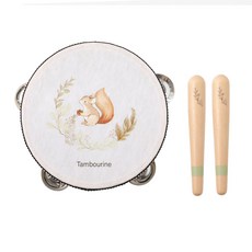 可愛松鼠鈴鼓 六吋 鈴鼓 奧福樂器, 如圖, 1個